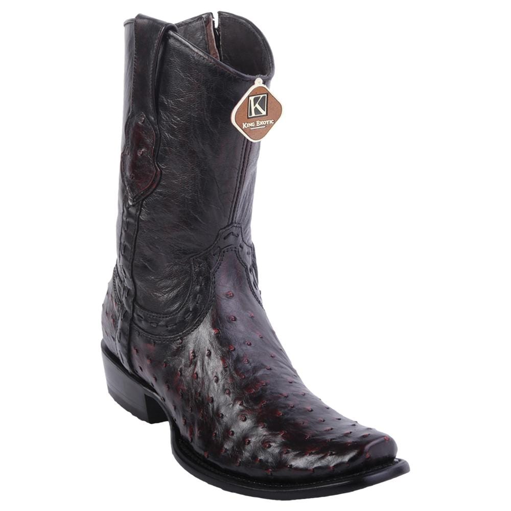 King Exotic Boots 6 Men&#39;s King Exotic Original Ostrich Skin Dubai Style Short Boot 479B0318