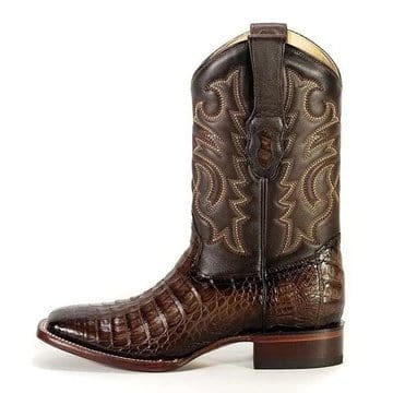 King Exotic Boots Men&#39;s King Exotic Caiman Tail Wide Square Toe Boot 48220116