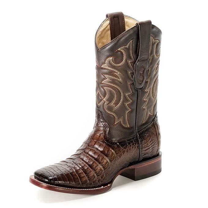 King Exotic Boots Men&#39;s King Exotic Caiman Tail Wide Square Toe Boot 48220116