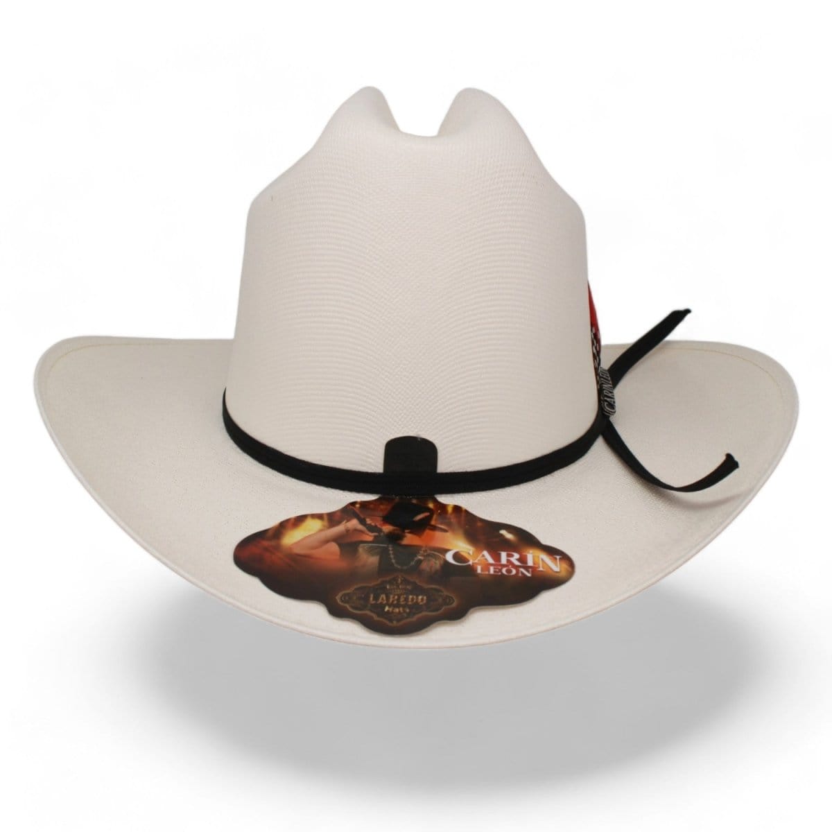 Laredo Hats Hats Official Carin Leon 10X Cowboy Straw Hat with Ribbon and Feather