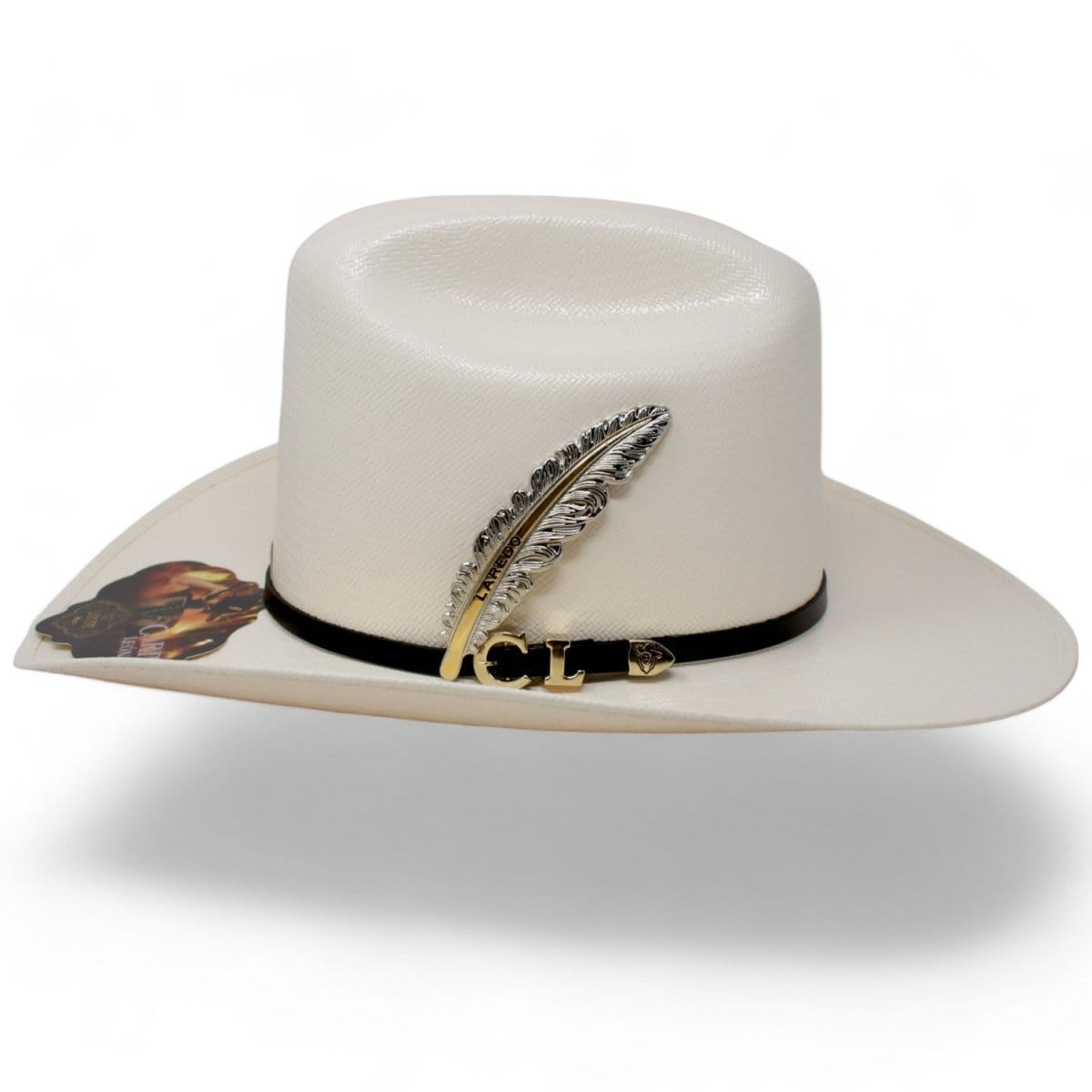 Laredo Hats Hats Official Carin Leon 50X Cowboy Straw Hat with Silver Feather