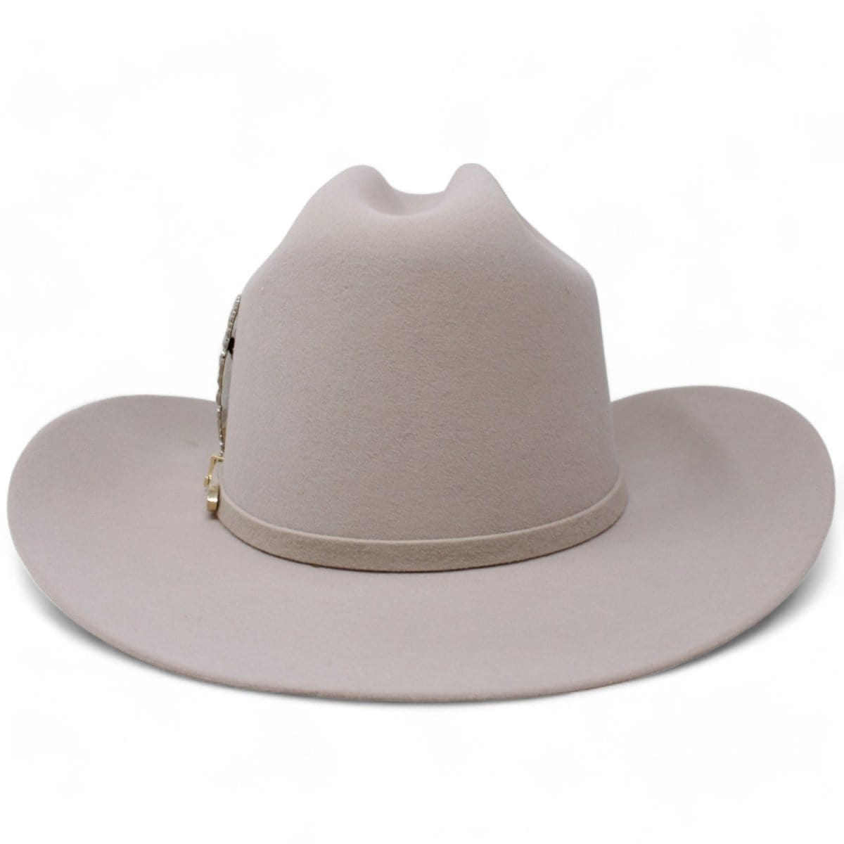 Laredo Hats Hats Official Carin Leon Cowboy Felt Hat with Silver Feather Beige