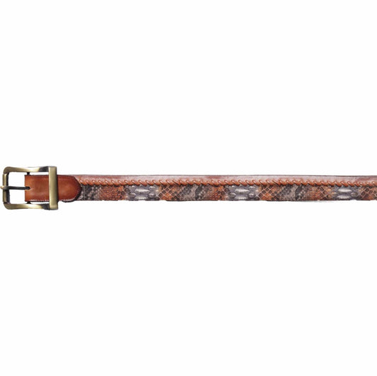 Los Altos Boots Belts 32 Men's Los altos Original Python Skin Casual Belt C235788