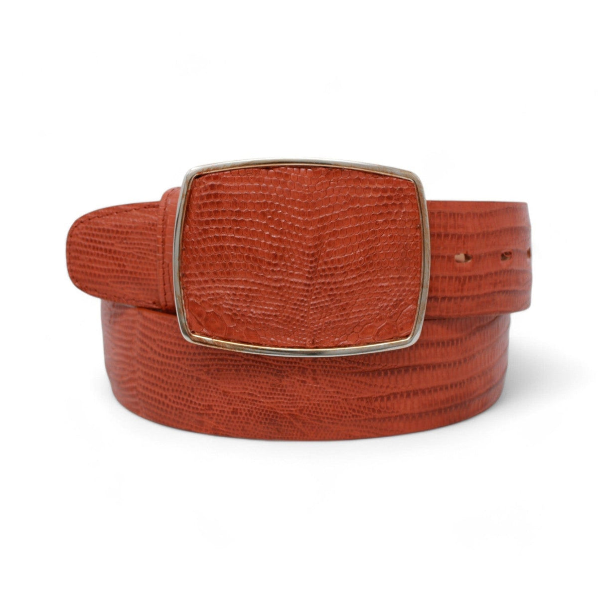 Los Altos Boots Belts Cognac / 32 Men&#39;s Los altos Lizard Cowboy Belt C11A0703