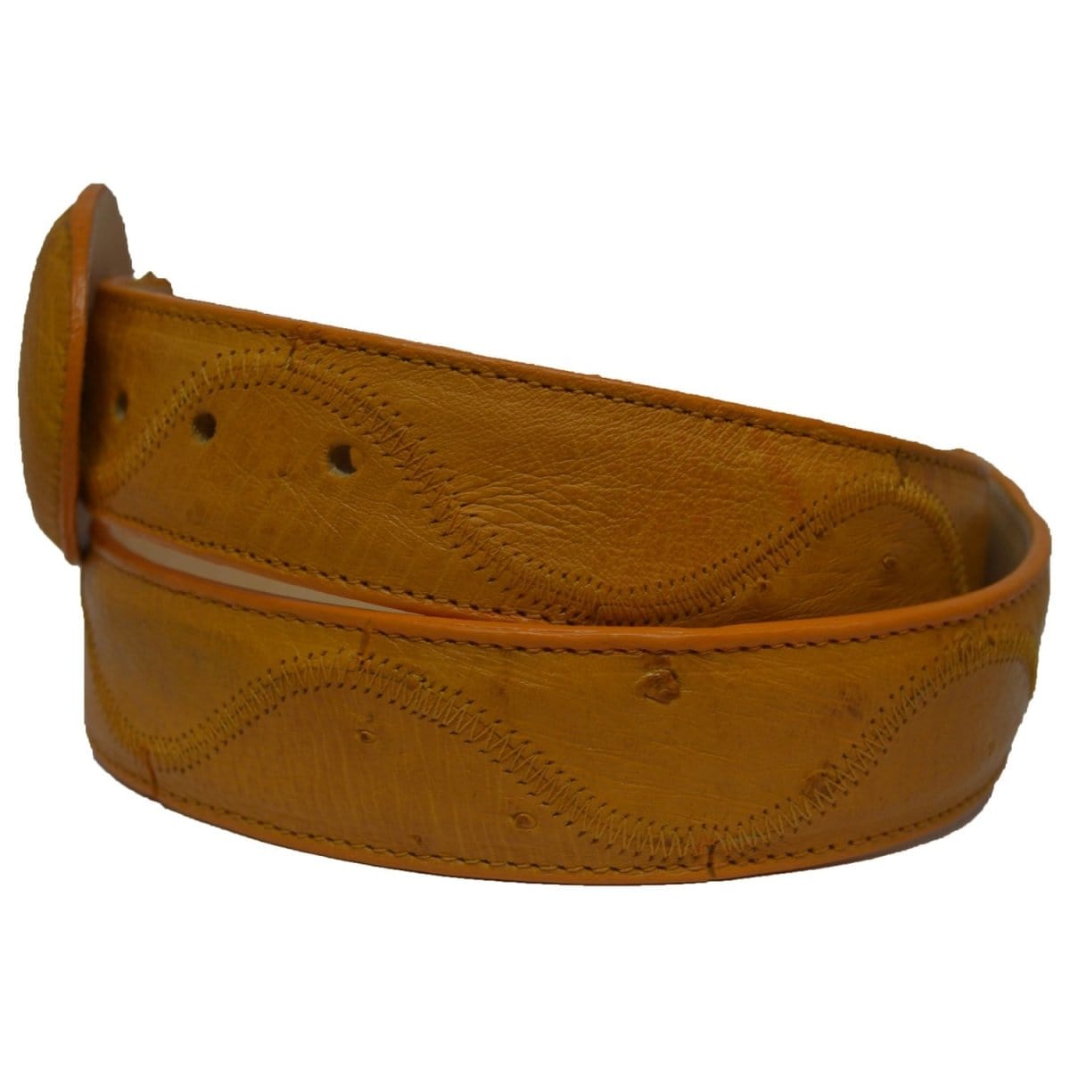 Los Altos Boots Belts Men's Los altos Ostrich-Zig Zag Cowboy Belt C11U1502