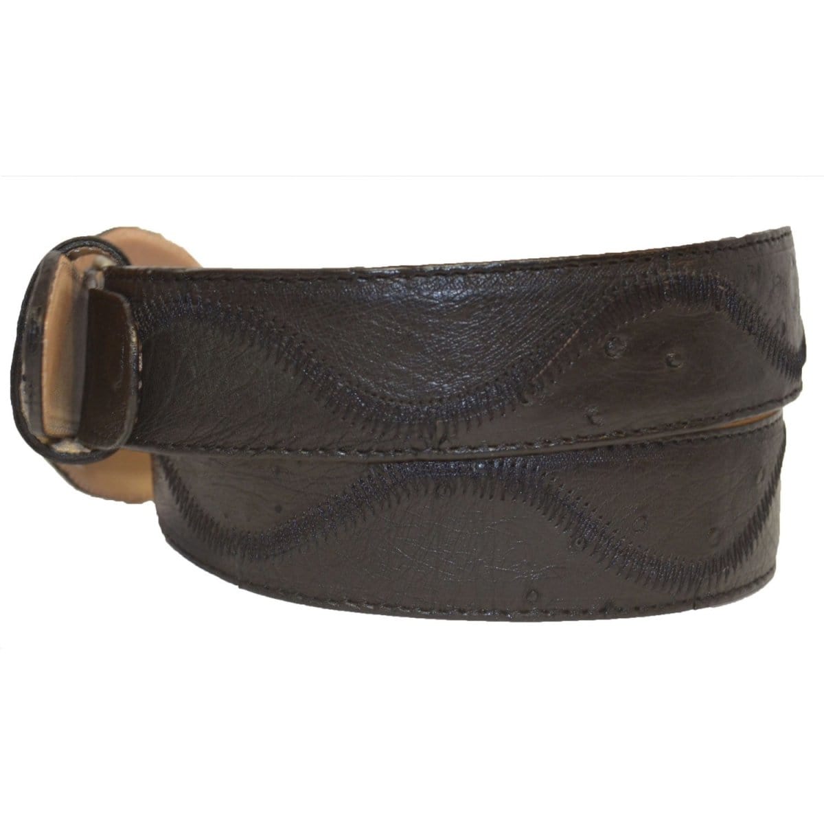 Los Altos Boots Belts Men&#39;s Los altos Ostrich-Zig Zag Cowboy Belt C11U1505