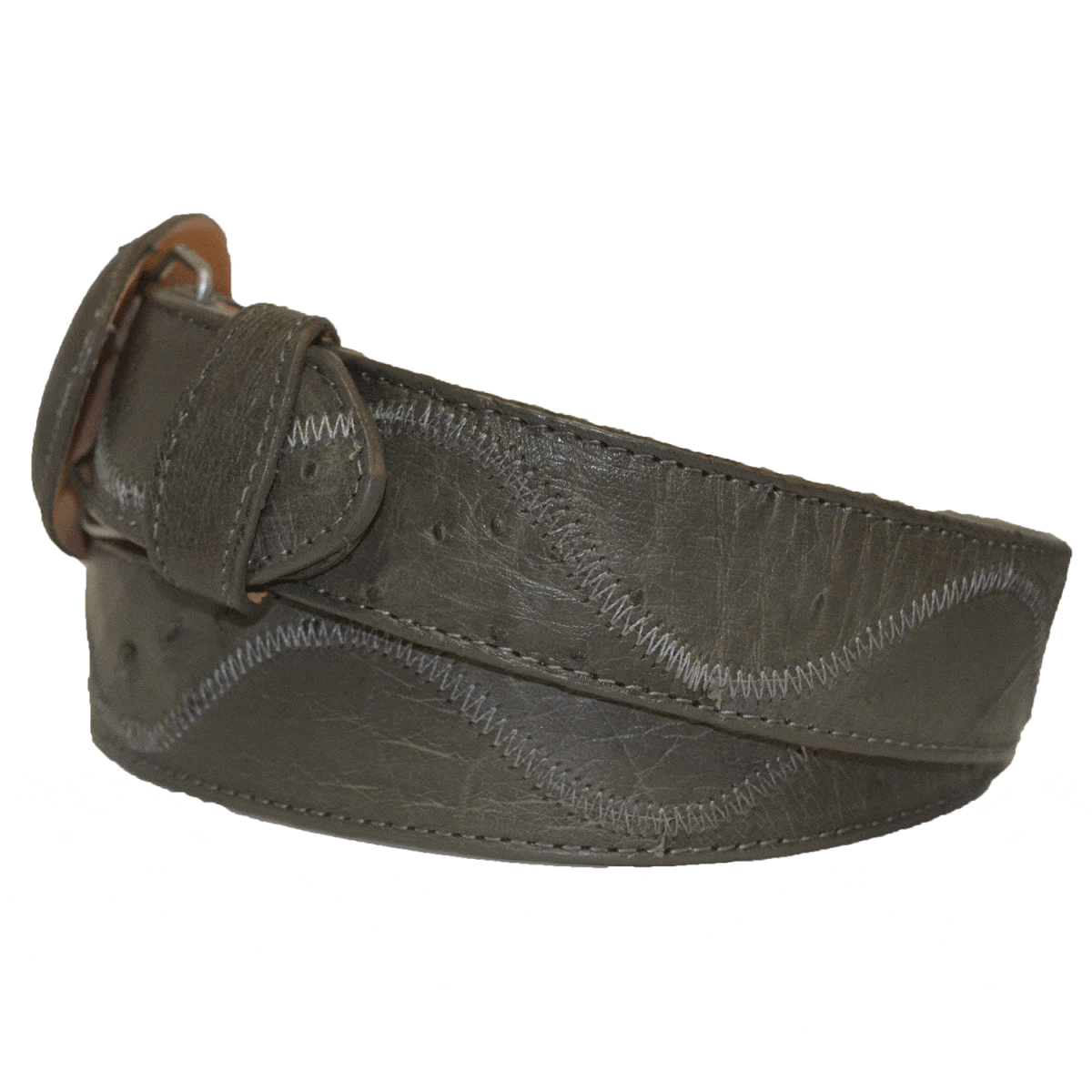 Los Altos Boots Belts Men&#39;s Los altos Ostrich-Zig Zag Cowboy Belt C11U1509