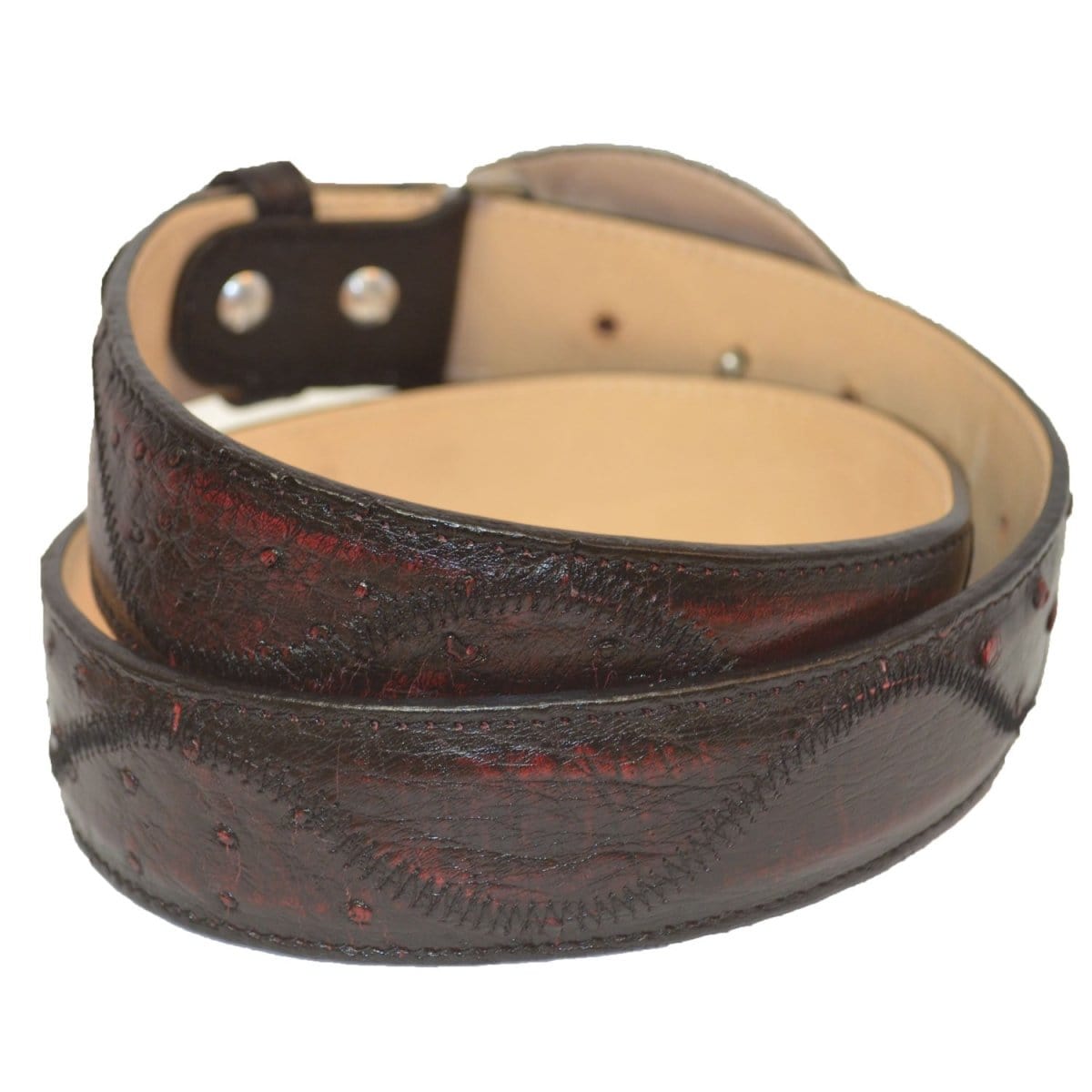 Los Altos Boots Belts Men&#39;s Los altos Ostrich-Zig Zag Cowboy Belt C11U1518