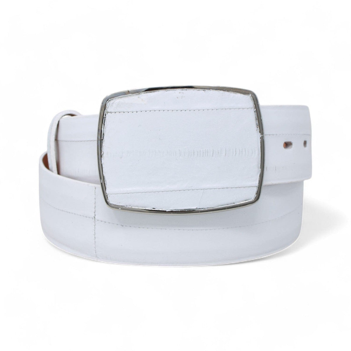 Los Altos Boots Belts White / 32 Men&#39;s Los Altos Eel Skin Cowboy Belt C11A0828