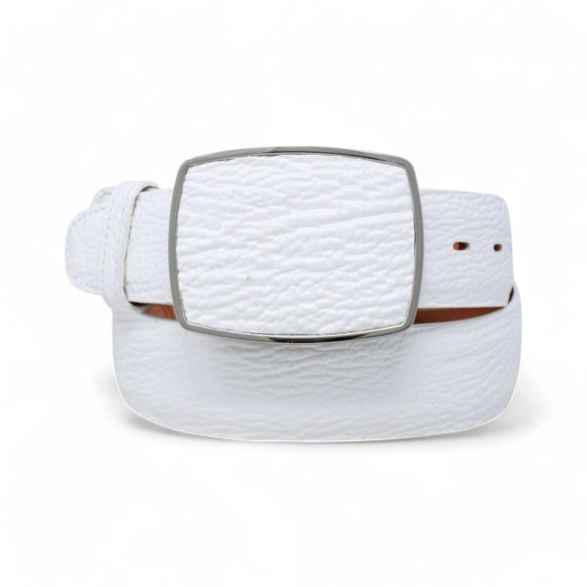 Los Altos Boots Belts White / 32 Men&#39;s Los altos Shark Skin Cowboy Belt C11A0928