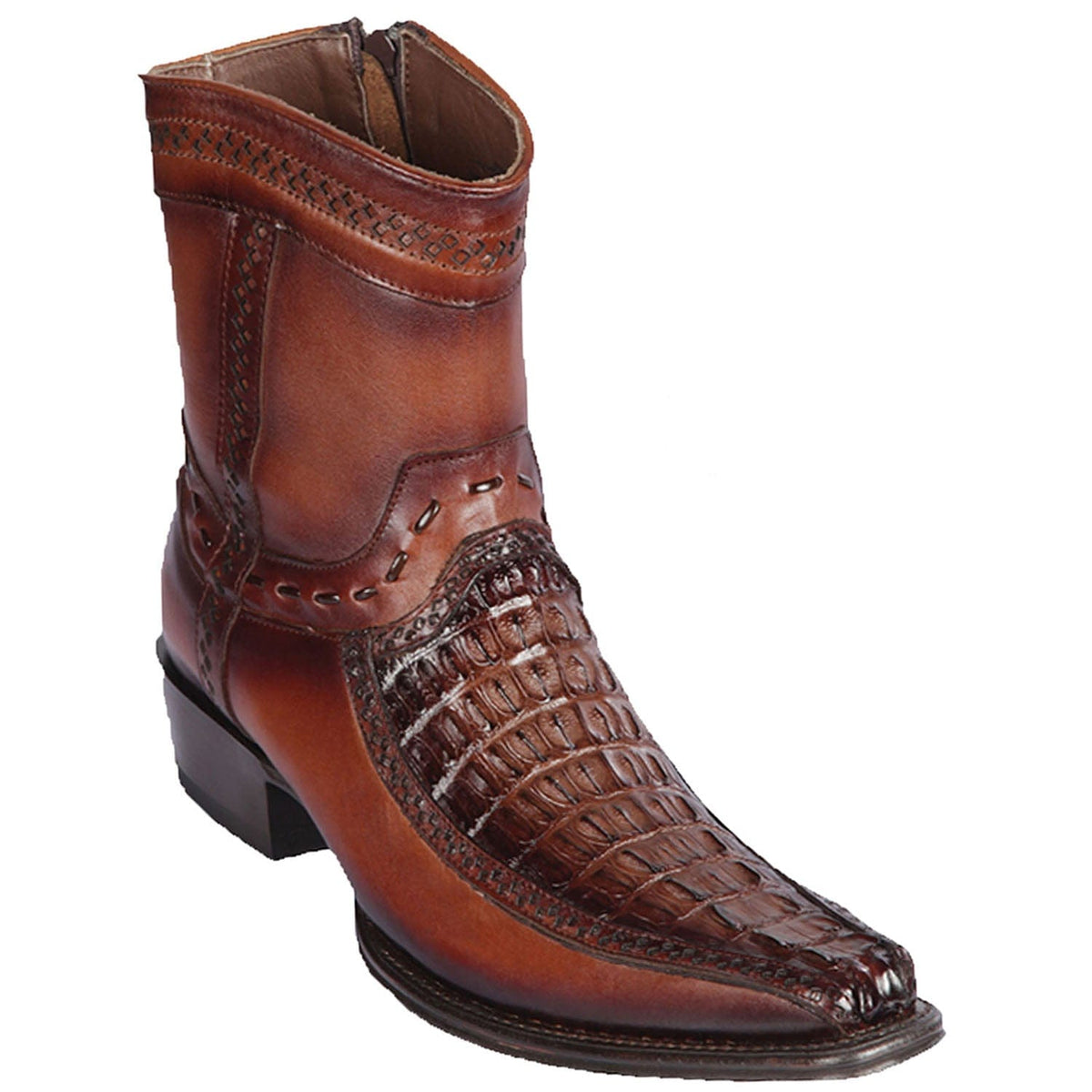 Los Altos Boots Boots 6 Men&#39;s Los Altos Caiman Tail and Deer European Toe Short Boot 76BF0116