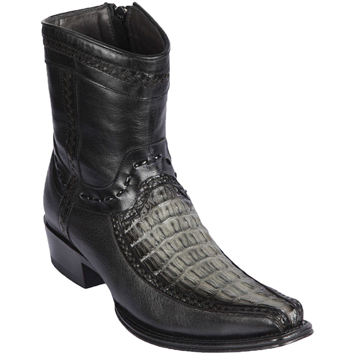 Los Altos Boots Boots 6 Men&#39;s Los Altos Caiman Tail and Deer European Toe Short Boot 76BF0138