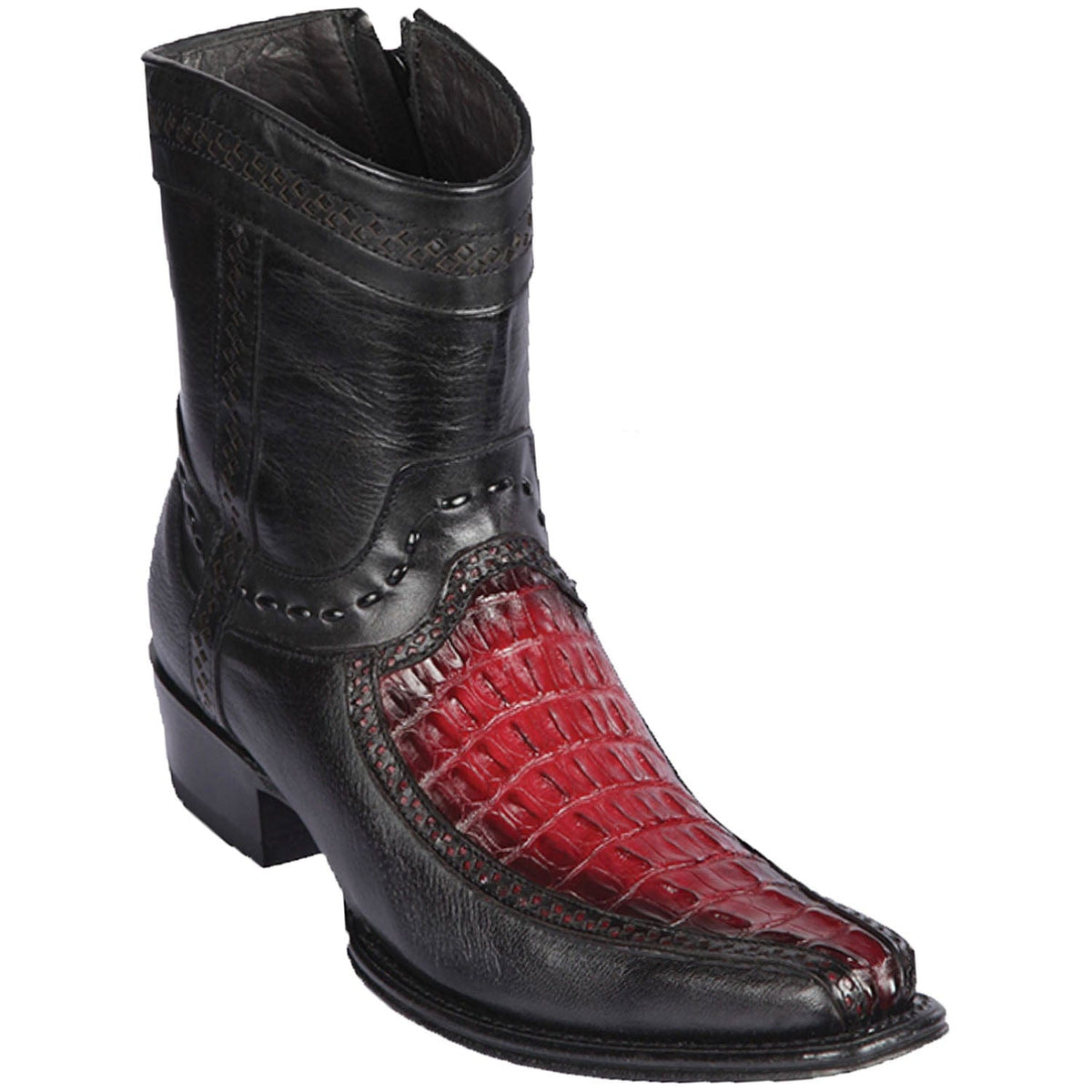 Los Altos Boots Boots 6 Men&#39;s Los Altos Caiman Tail and Deer European Toe Short Boot 76BF0143