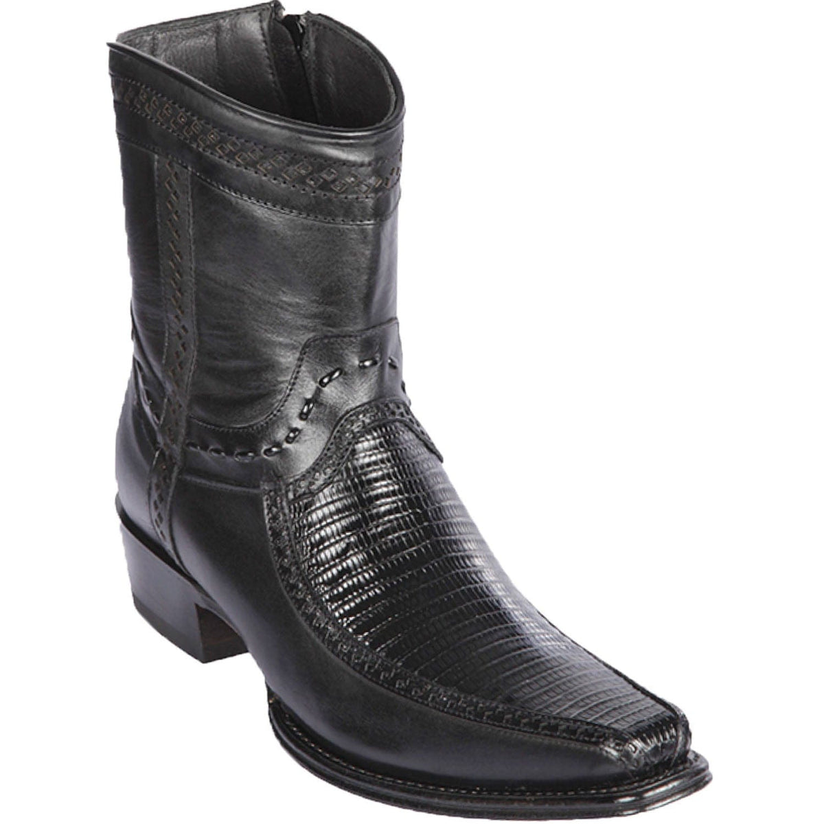 Los Altos Boots Boots 6 Men&#39;s Los Altos Lizard and Deer Skin European Toe Short Boot 76BF0705