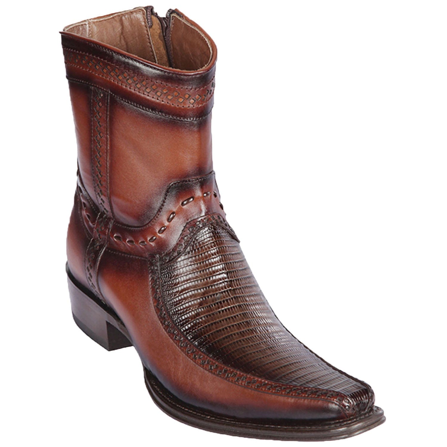 Los Altos Boots Boots 6 Men's Los Altos Lizard and Deer Skin European Toe Short Boot 76BF0705