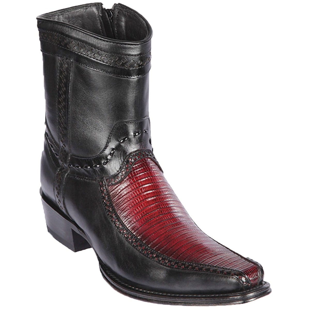 Los Altos Boots Boots 6 Men&#39;s Los Altos Lizard and Deer Skin European Toe Short Boot 76BF0743