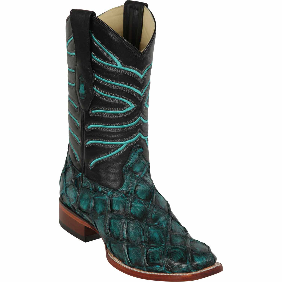 Los Altos Boots Boots 6 Men&#39;s Los Altos Monster Fish Skin Wide Square Toe Boot 8221008