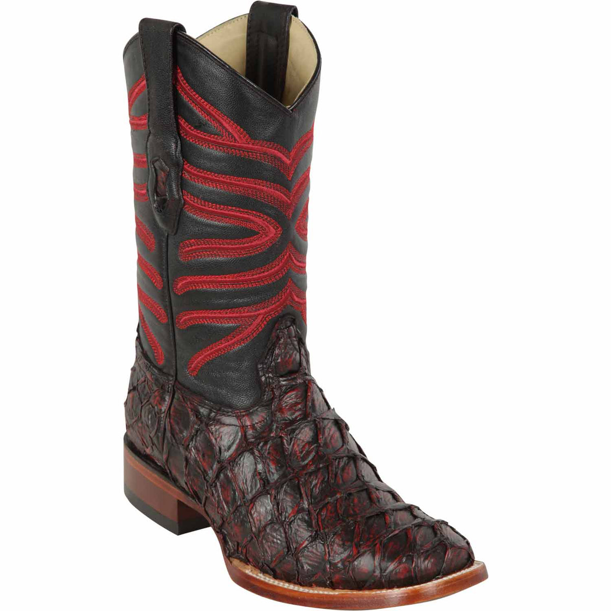 Los Altos Boots Boots 6 Men&#39;s Los Altos Monster Fish Skin Wide Square Toe Boot 8221018