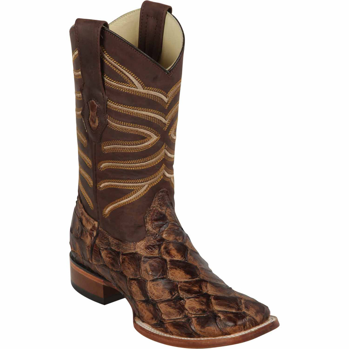 Los Altos Boots Boots 6 Men&#39;s Los Altos Monster Fish Skin Wide Square Toe Boot 8221046