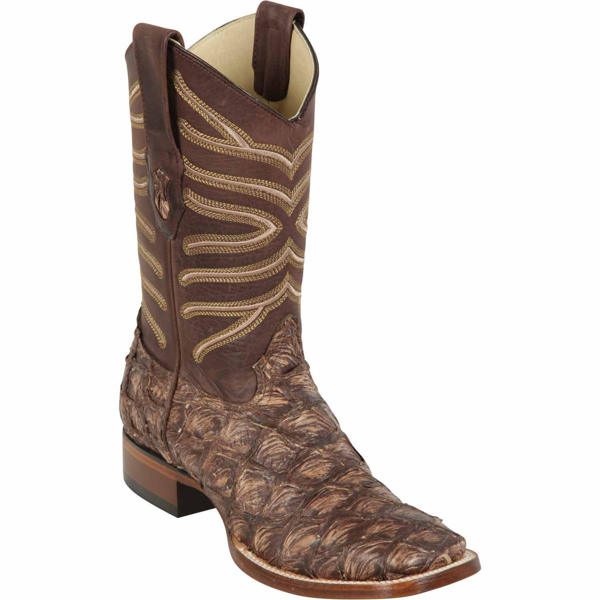 Los Altos Boots Boots 6 Men&#39;s Los Altos Monster Fish Skin Wide Square Toe Boot 8221085