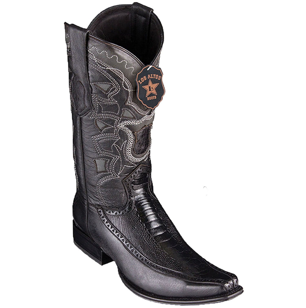 Los Altos Boots Boots 6 Men&#39;s Los Altos Original Ostrich Leg and Deer European Square Toe Boot 76F0505