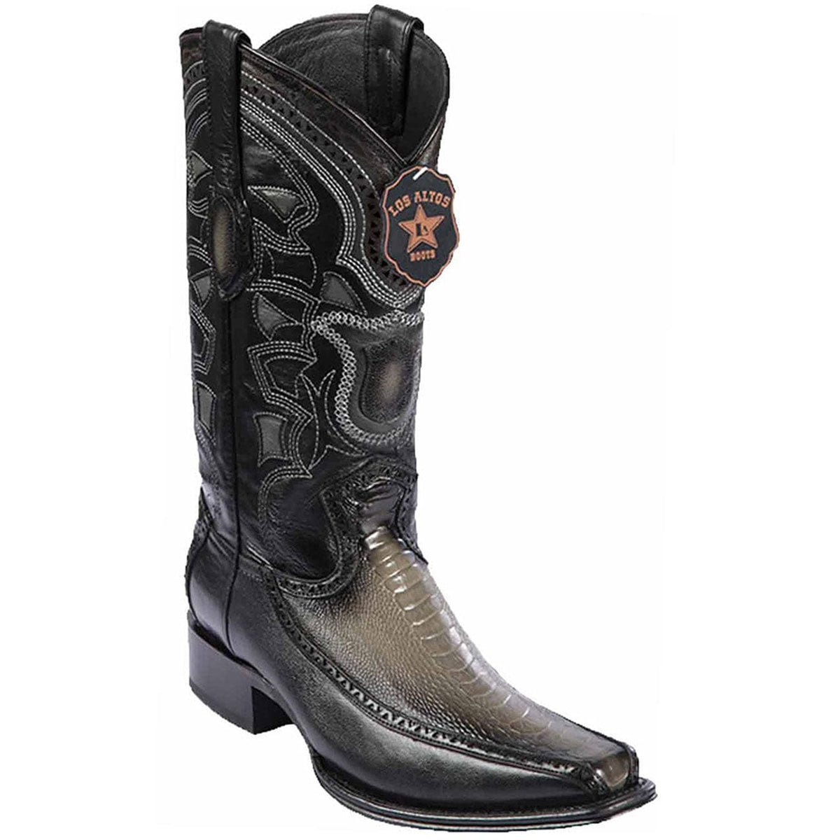 Los Altos Boots Boots 6 Men&#39;s Los Altos Original Ostrich Leg and Deer European Square Toe Boot 76F0538