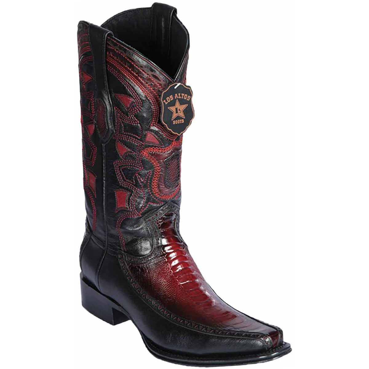 Los Altos Boots Boots 6 Men&#39;s Los Altos Original Ostrich Leg and Deer European Square Toe Boot 76F0543