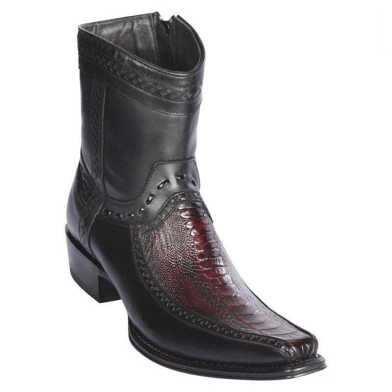 Los Altos Boots Boots 6 Men&#39;s Los Altos Original Ostrich Leg and Deer Skin European Toe Short Boot 76BF0518