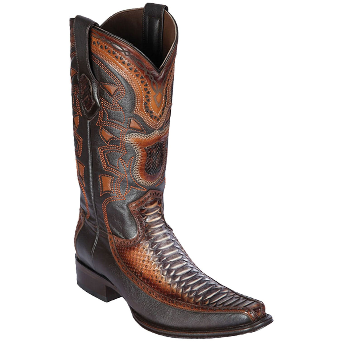 Los Altos Boots Boots 6 Men&#39;s Los Altos Original Python and Deer European Square Toe Boot 76F5788