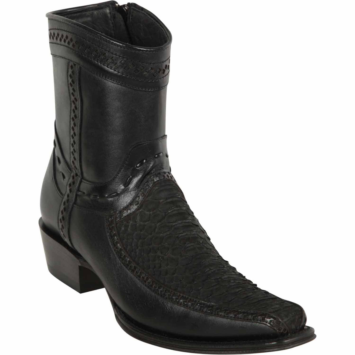 Los Altos Boots Boots 6 Men&#39;s Los Altos Original Python and Deer Skin European Toe Short Boot 76BFN5705