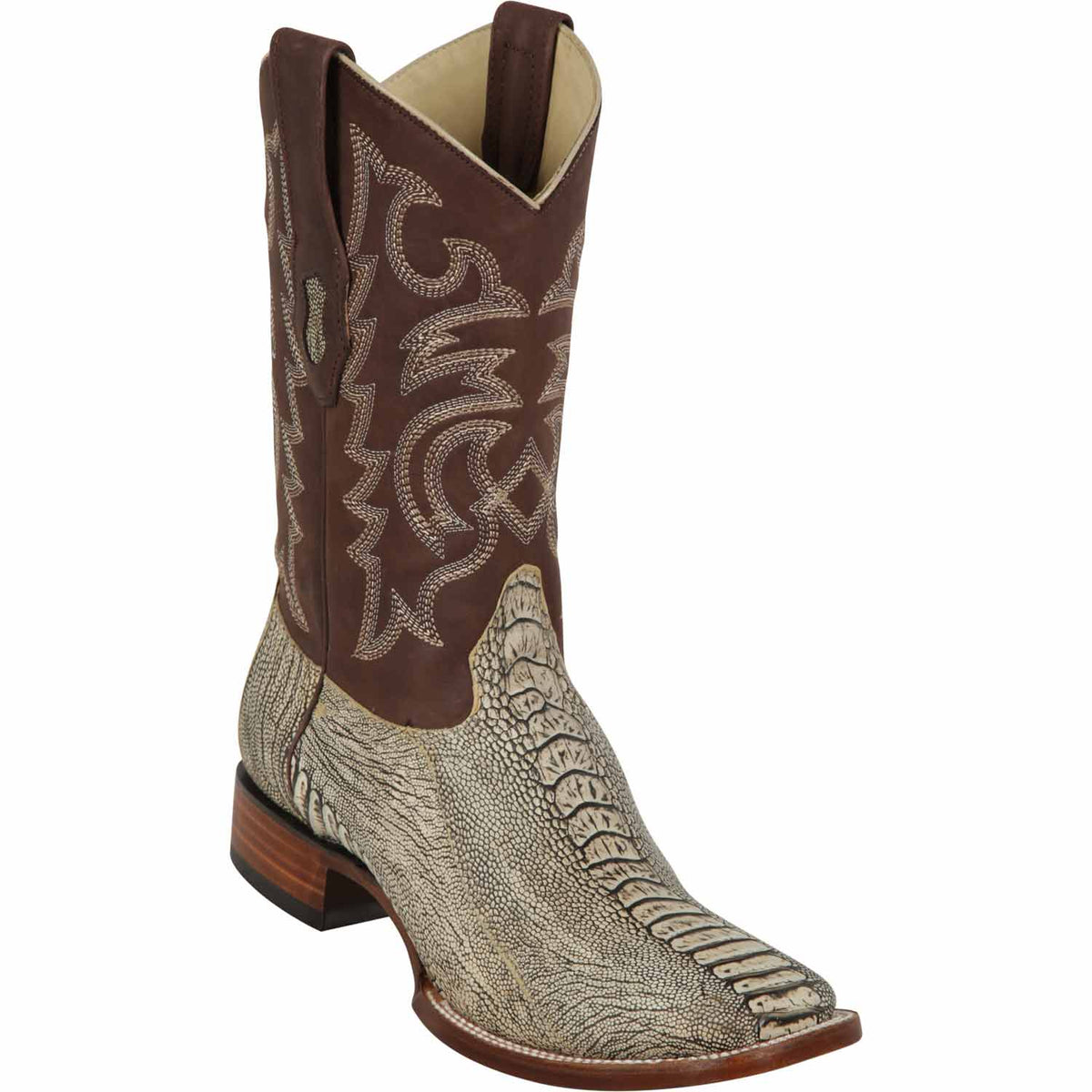 Los Altos Boots Boots 6 Men&#39;s Los Altos Ostrich Leg Skin Wide Square Toe Boot 8220511