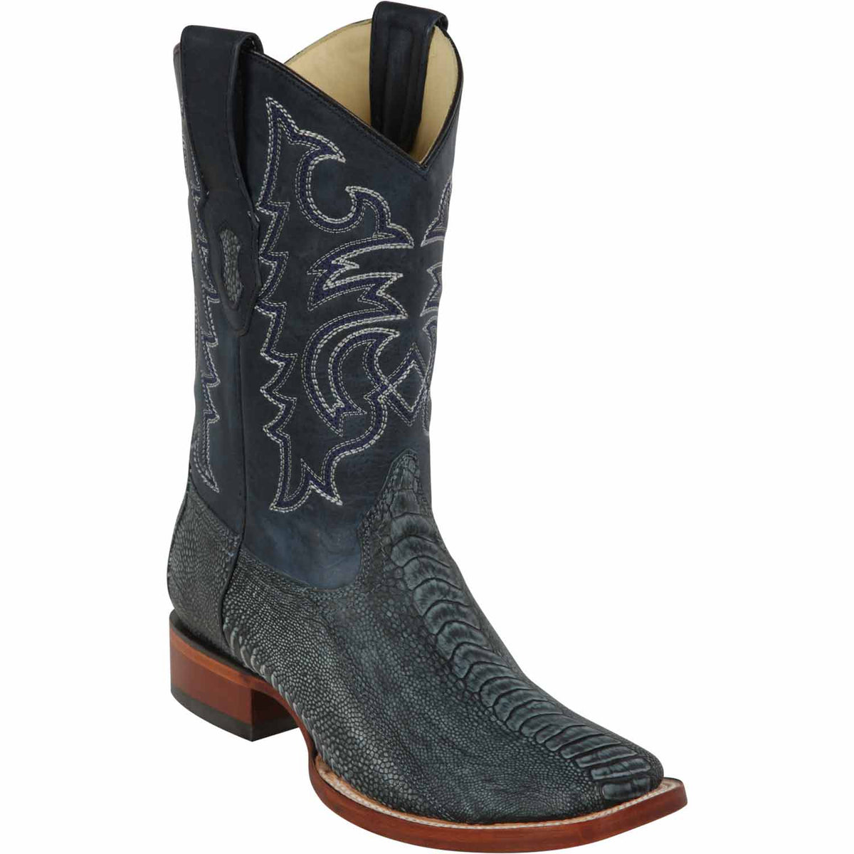 Los Altos Boots Boots 6 Men&#39;s Los Altos Ostrich Leg Skin Wide Square Toe Boot 8220582