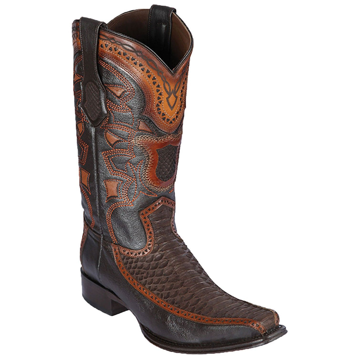 Los Altos Boots Boots 6 Men&#39;s Los Altos Python and Deer European Square Toe Boot 76FN5707