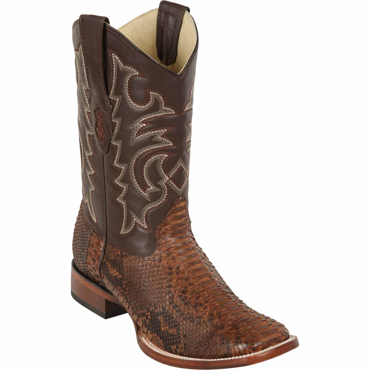 Los Altos Boots Boots 6 Men&#39;s Los Altos Python Skin Wide Square Toe Boot 8225766