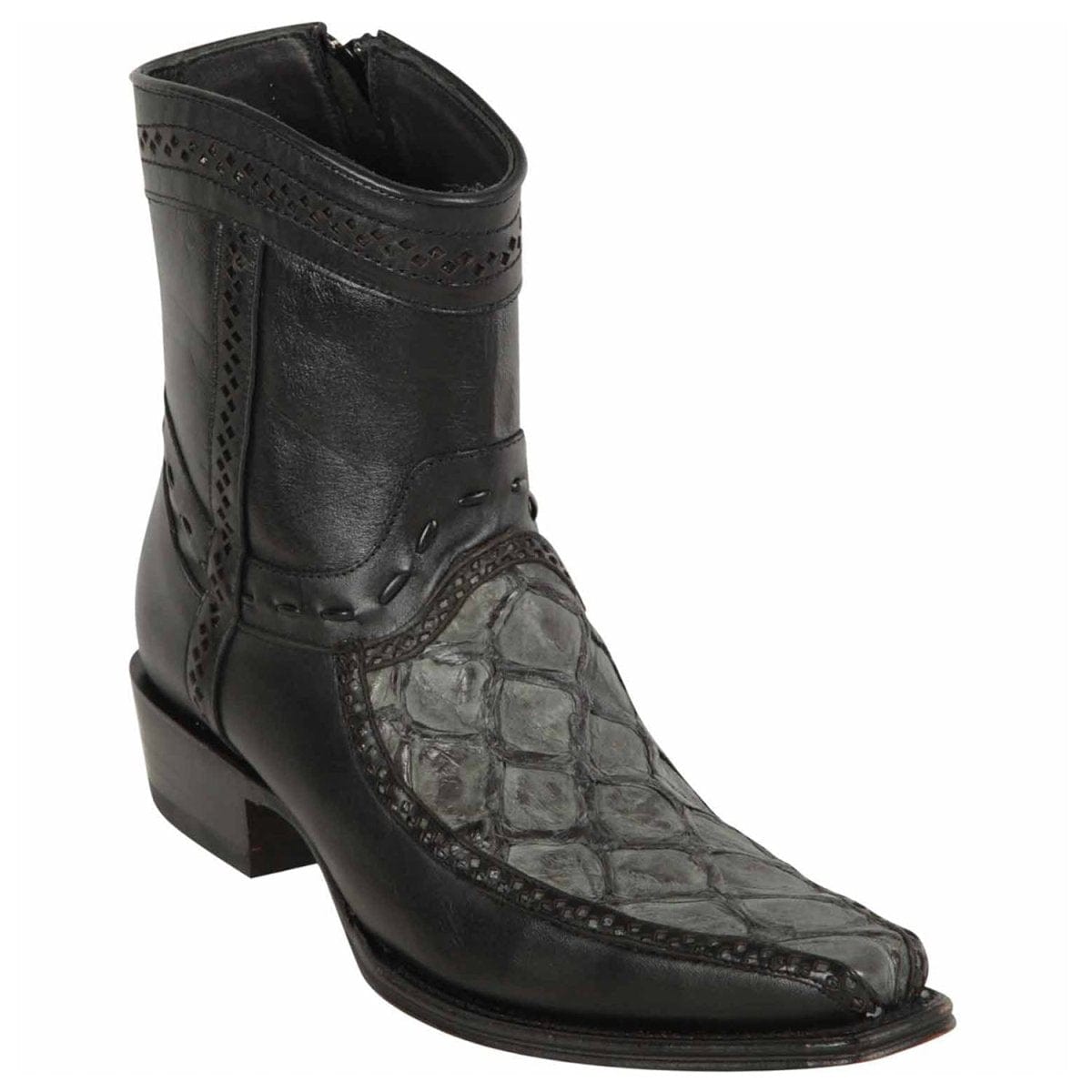 Los Altos Boots Boots Gray / 6 Los Altos Men&#39;s Original Monster Fish Skin European Toe Short Boots - Grey LAB-76BF1009