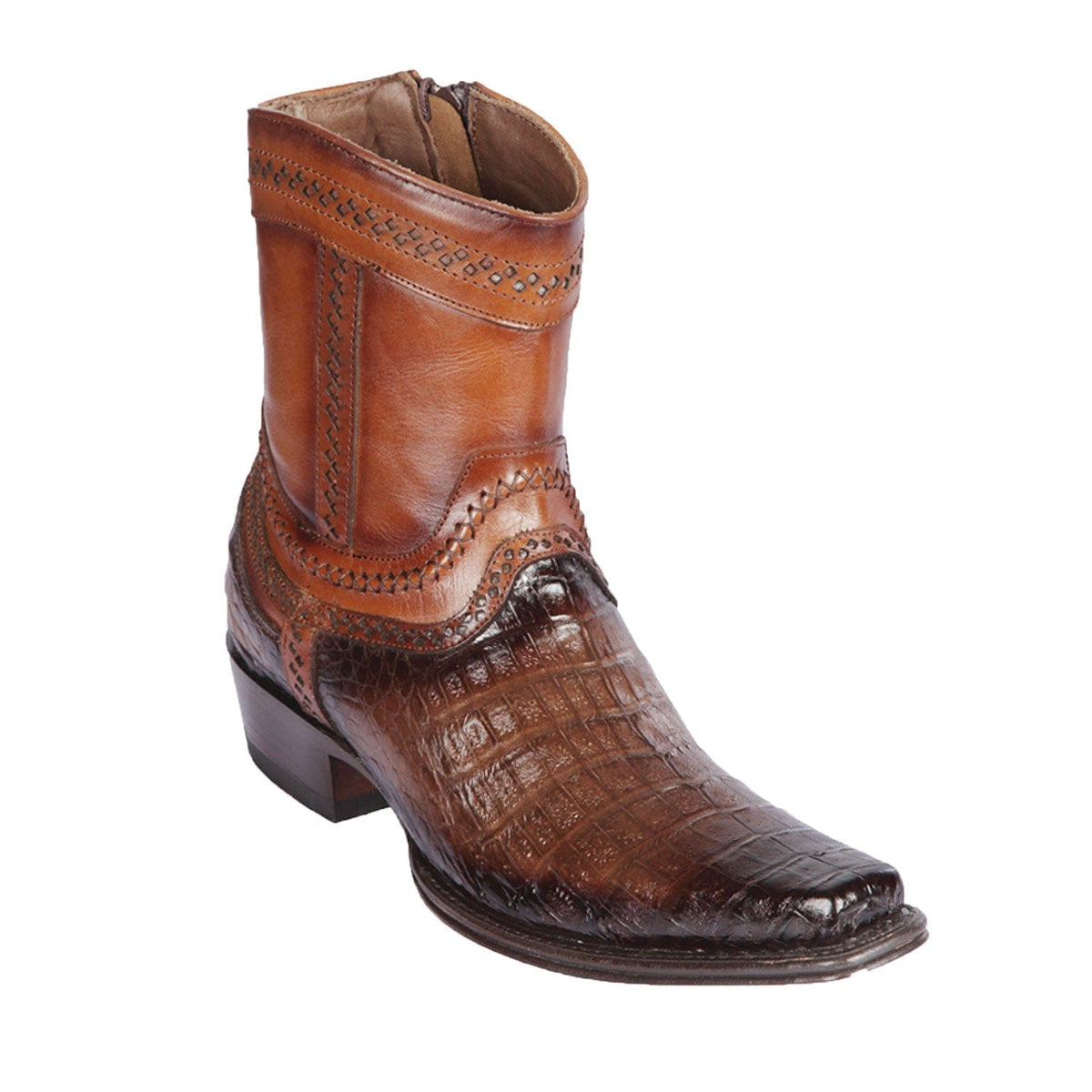 Los Altos Boots Boots Men&#39;s Los Altos Caiman Belly European Toe Short Boot 76B8216