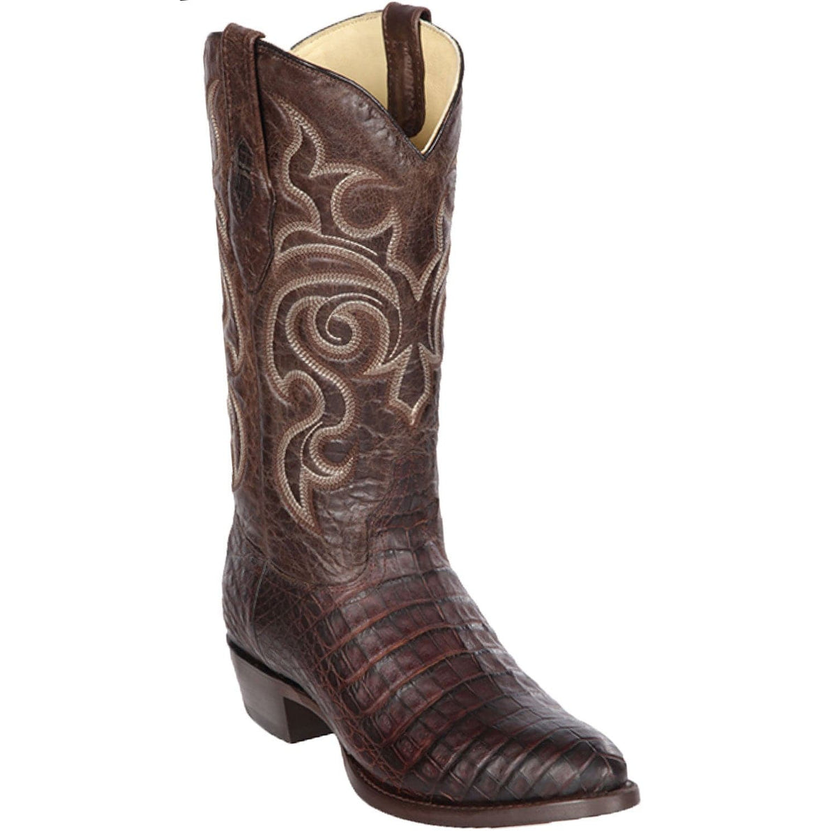 Los Altos Boots Boots Men&#39;s Los Altos Caiman Belly Skin Round Toe Boot 65G8207