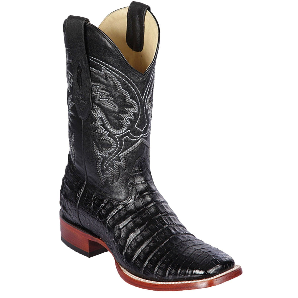 Los Altos Boots Boots Men&#39;s Los Altos Caiman Belly Skin Wide Square Toe Boot 8228205