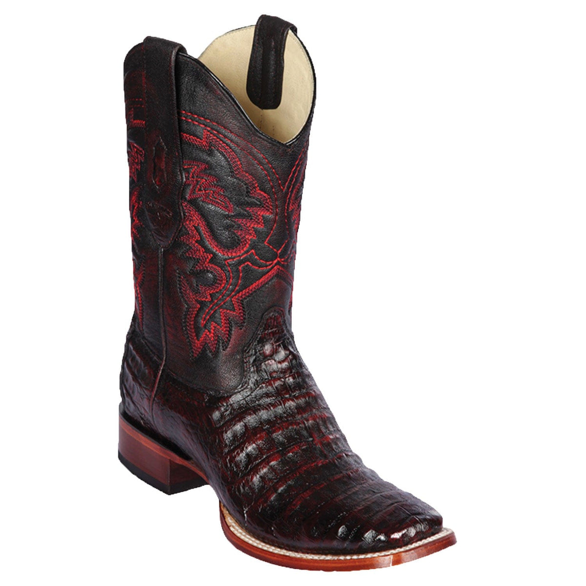 Los Altos Boots Boots Men&#39;s Los Altos Caiman Belly Skin Wide Square Toe Boot 8228218