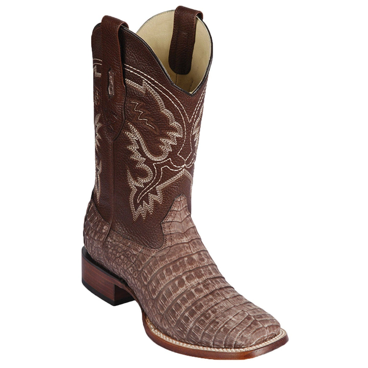 Los Altos Boots Boots Men&#39;s Los Altos Caiman Belly Skin Wide Square Toe Boot 8228234