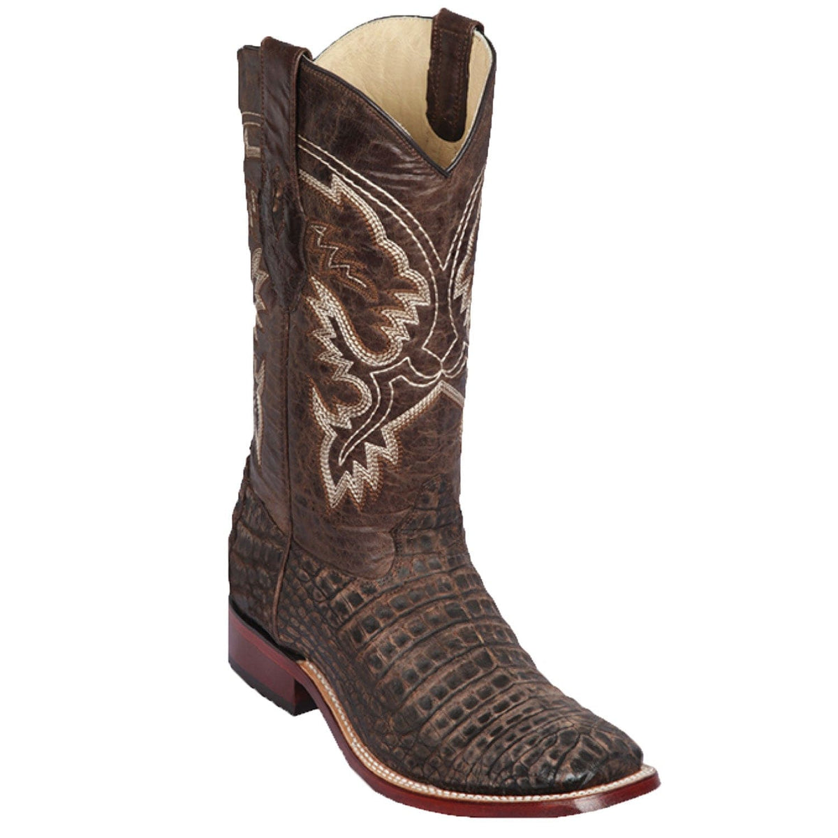 Los Altos Boots Boots Men&#39;s Los Altos Caiman Belly Skin Wide Square Toe Boot 8228235