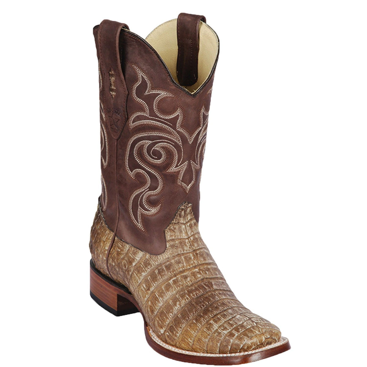 Los Altos Boots Boots Men&#39;s Los Altos Caiman Belly Skin Wide Square Toe Boot 8228239