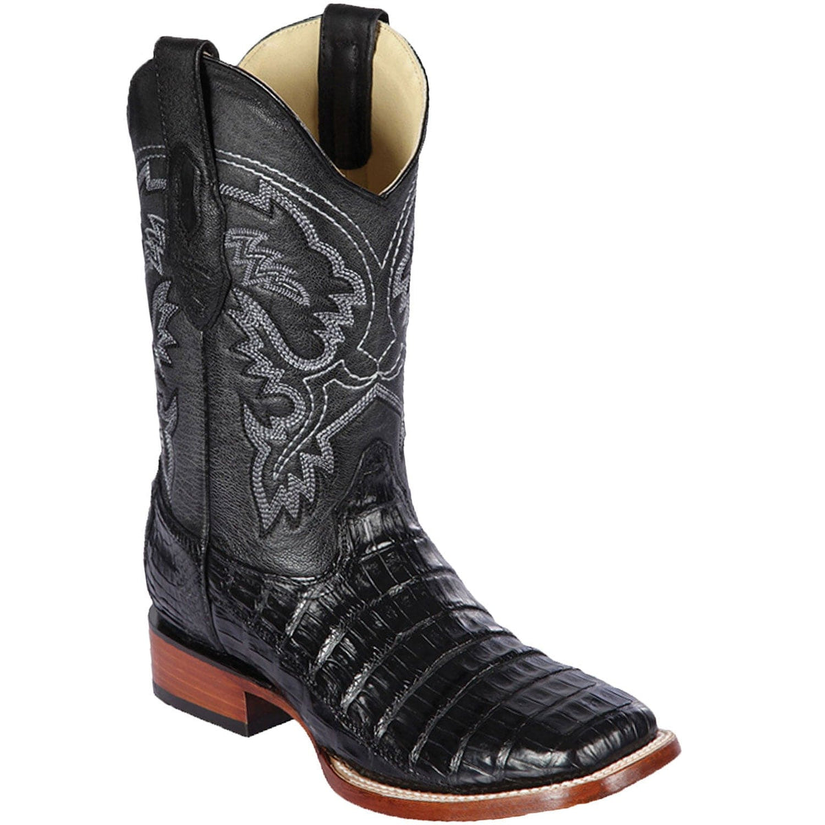 Los Altos Boots Boots Men&#39;s Los Altos Caiman Belly Skin Wide Square Toe Boot 822A8205