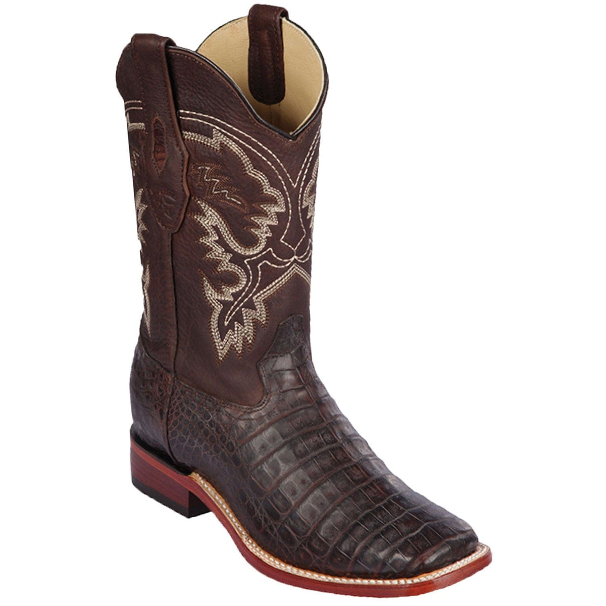 Los Altos Boots Boots Men&#39;s Los Altos Caiman Belly Skin Wide Square Toe Boot 822G8207