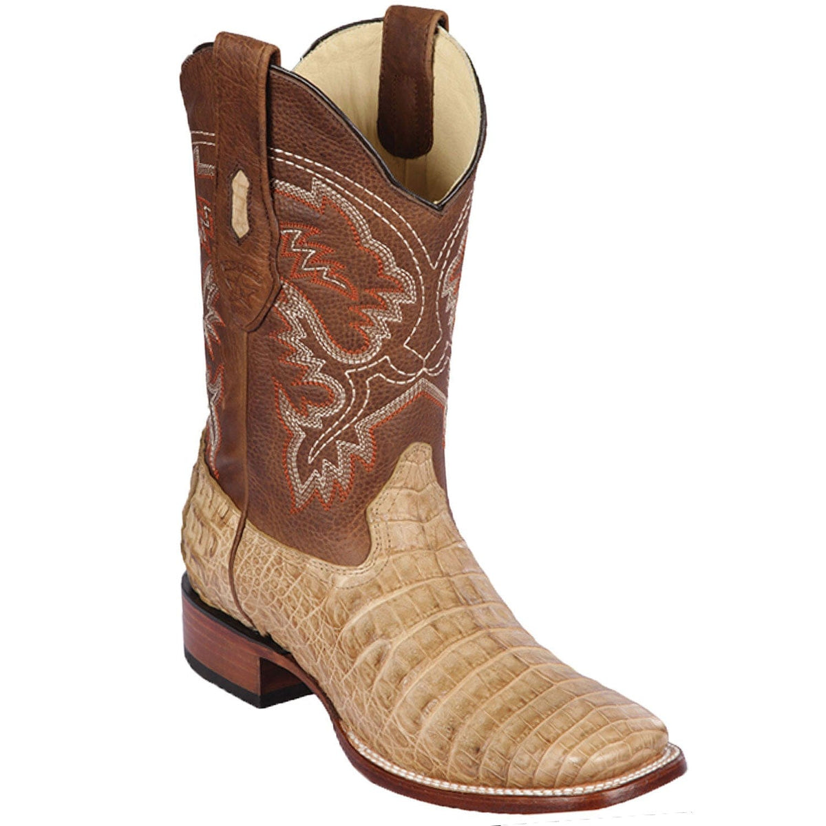 Los Altos Boots Boots Men&#39;s Los Altos Caiman Belly Skin Wide Square Toe Boot 822G8251