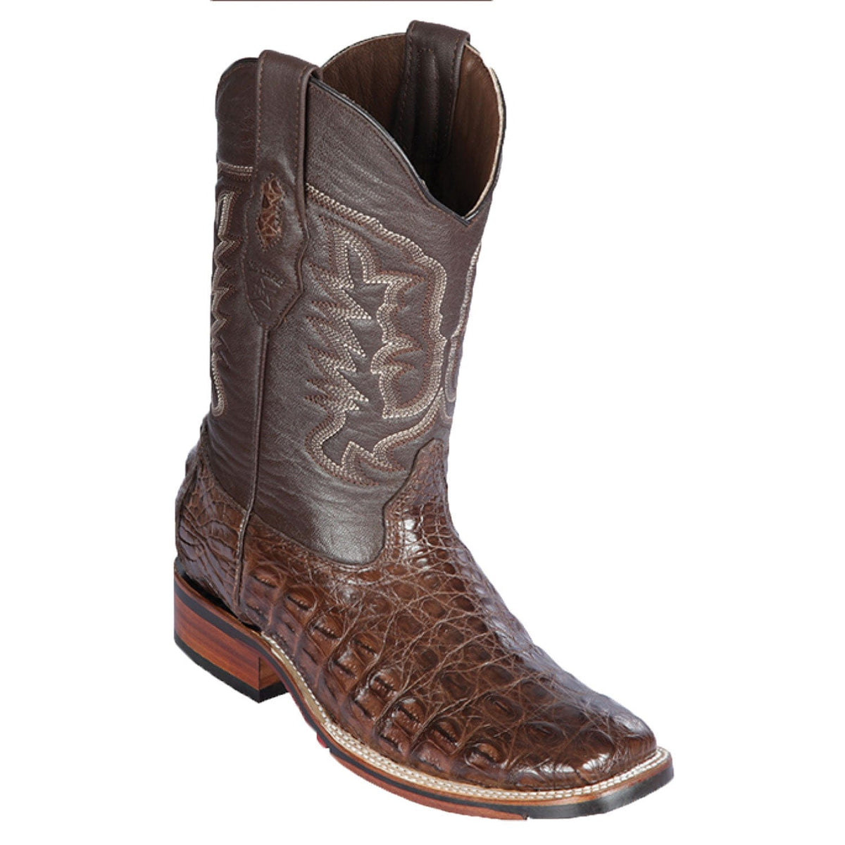 Los Altos Boots Boots Men&#39;s Los Altos Caiman Flank Wide Square Toe Boot 826A1807