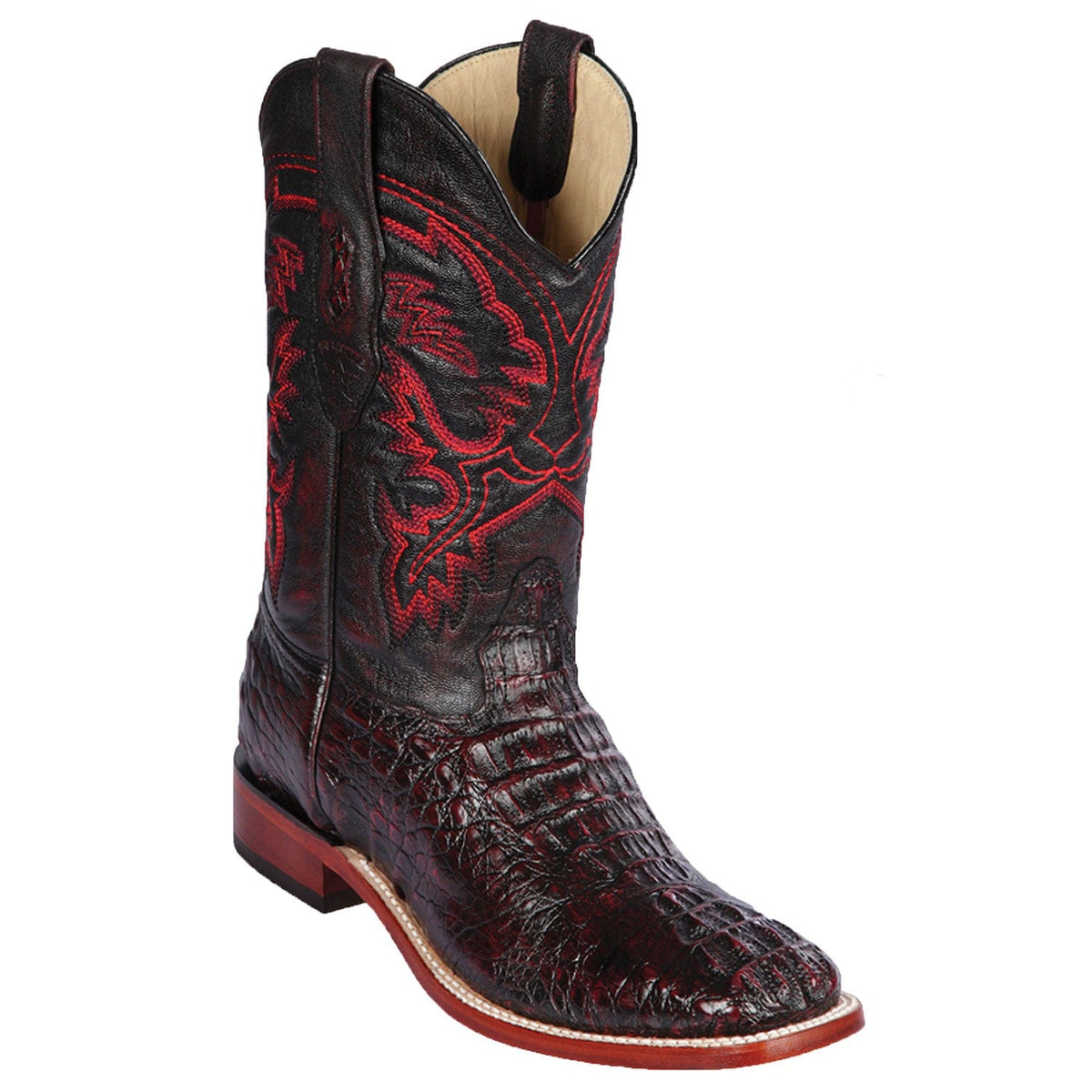 Los Altos Boots Boots Men&#39;s Los Altos Caiman Hornback Wide Square Toe Boot 8220218