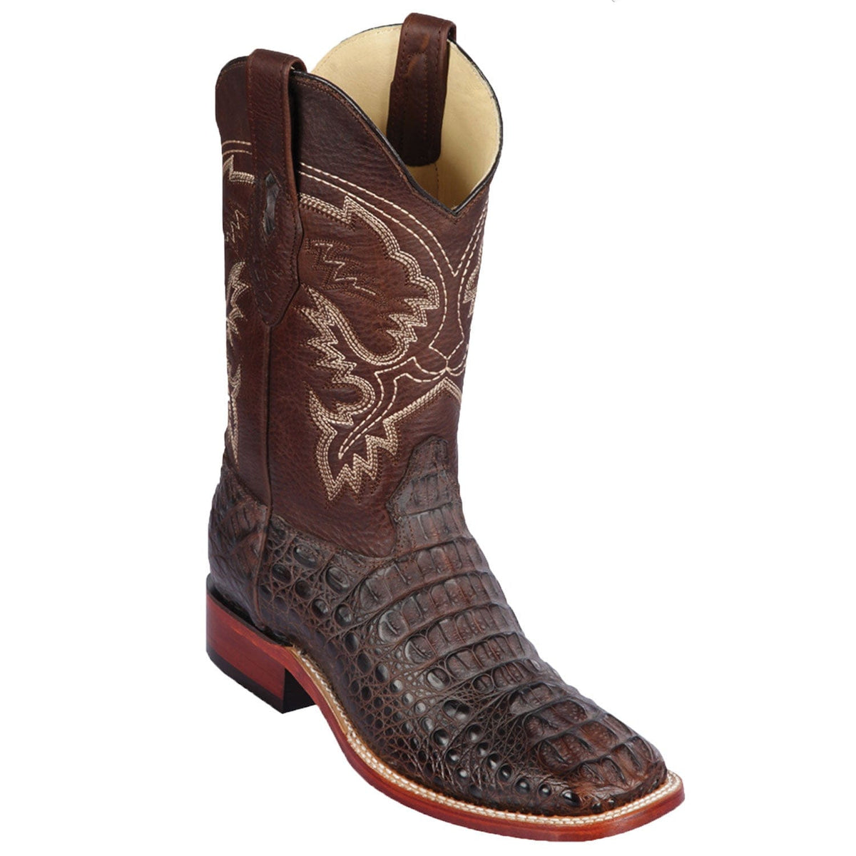 Los Altos Boots Boots Men&#39;s Los Altos Caiman Hornback Wide Square Toe Boot 822G0207