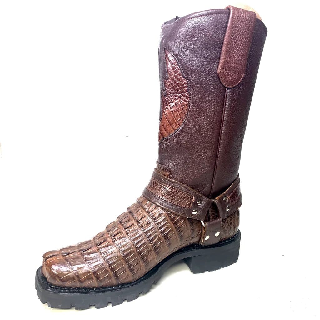 Los Altos Boots Boots Men&#39;s Los Altos Caiman Tail Skin Biker Boot 55T0107