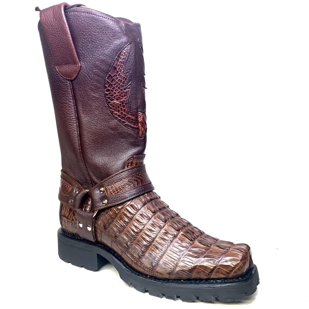 Los Altos Boots Boots Men&#39;s Los Altos Caiman Tail Skin Biker Boot 55T0107